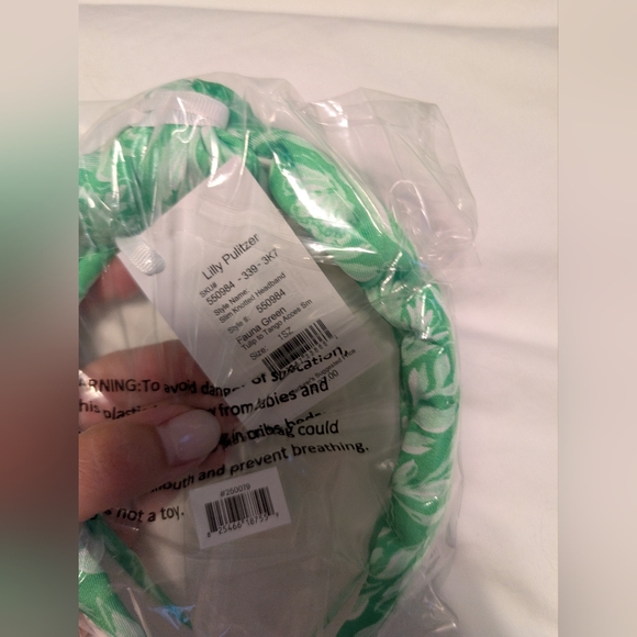 Lilly Pulitzer Slim Knotted Headband - Fauna Green- NWT - Picture 3 of 3